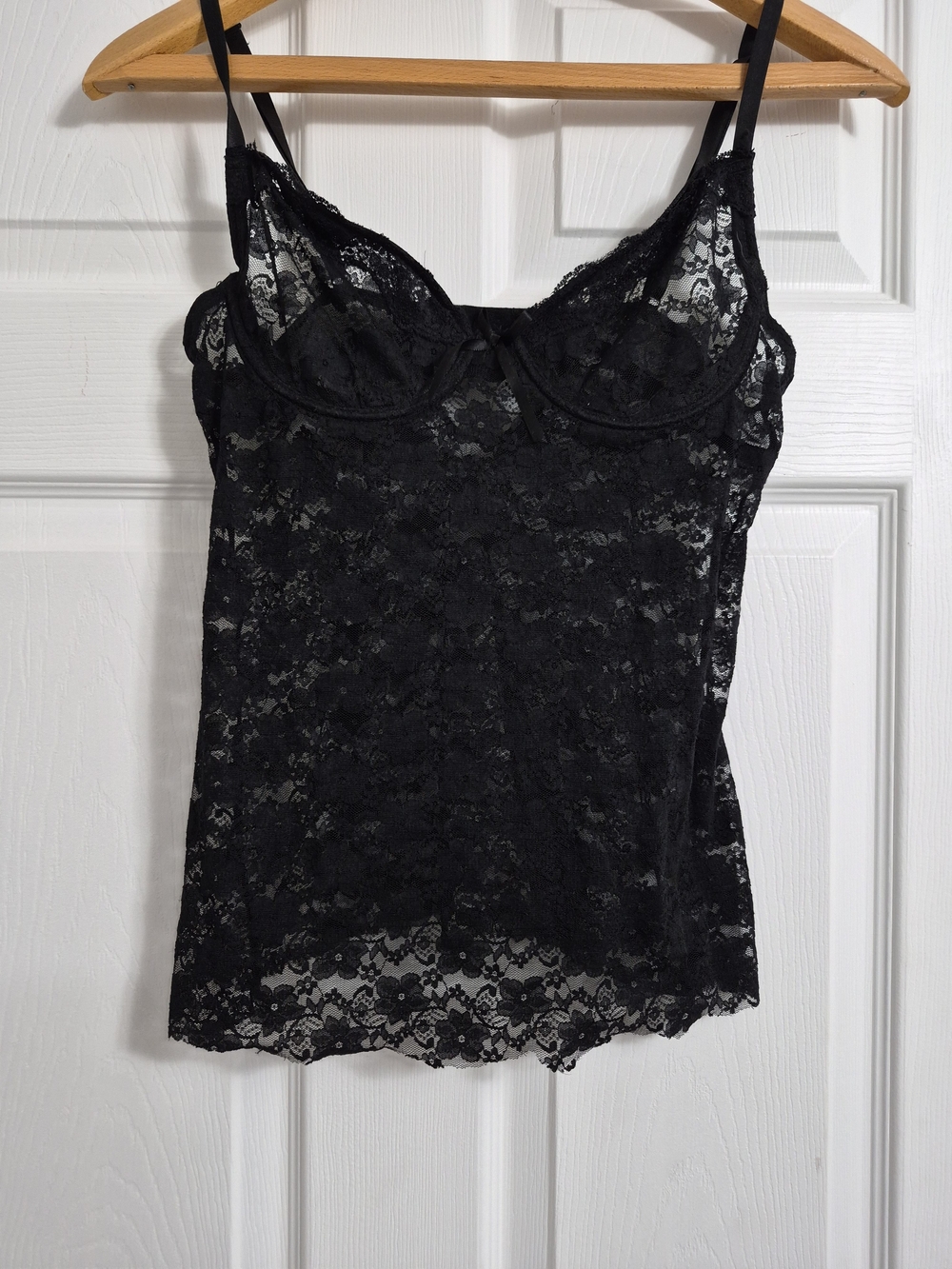 Black Lace Cami with Underwire Support